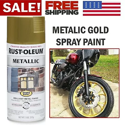 Metallic Gold Spray Paint Gold Sprayer DIY Painting For Wood Plastic Metal 11oz • $16.88