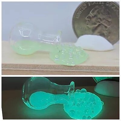 MINIATURE Glow In The Dark Dollhouse Spilled Potion Bottle Witch Halloween Decor • $12.47