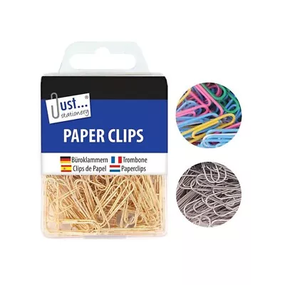 120 PAPER CLIPS - METAL PAPERWORK ORGANIZER *** Assorted Colours*** • £2.30