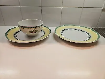 3 VILLEROY AND BOCH FRENCH GARDEN VIENNE Dinner PLATES & BOWL • $1.99