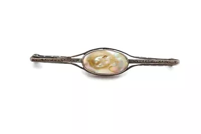 Vintage Sterling Silver 925 Blister Pearl Brooch Pin • $42.49