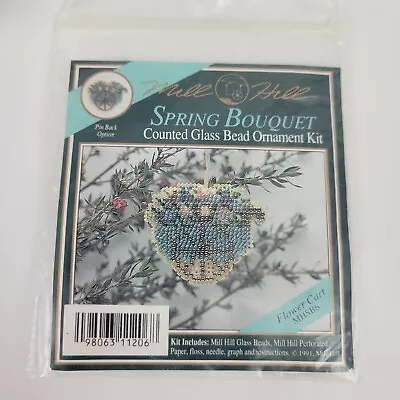 Mill Hill Spring Bouquet II Counted Glass Bead Ornament Kit MHSB6 Flower Cart • $11.95