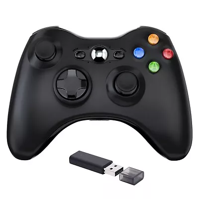 Wireless Controller Gamepad Joystick For Xbox 360 PC Windows With Receiver Black • $22.99