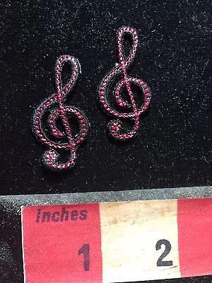 2 MUSIC NOTE Patch Lot Bling Decoration! (back A Little Sticky) 76V4 • $3.99