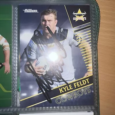 Kyle Feldt Signed 2018 Traders NRL Card North Queensland Cowboys • $5