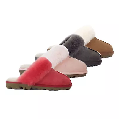 UGG Classic Slippers Women Australian Premium Sheepskin Wool Non-slip Lady Scuff • $49.99