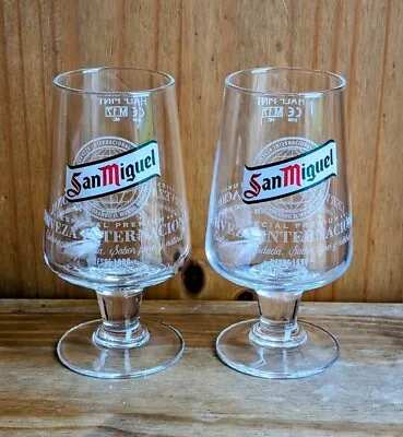 2 X San Miguel Half Pint 10oz Glasses Brand New • £8.99