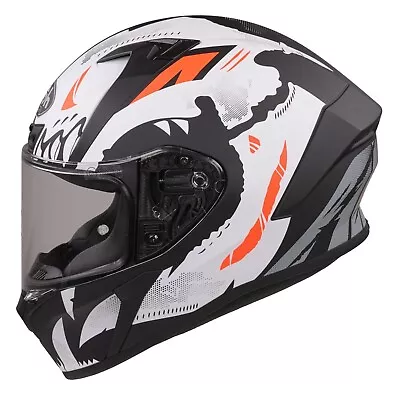 Airoh Valor Nexy Full Face Sports Motorcycle Helmet Black White Size - S • £84.99