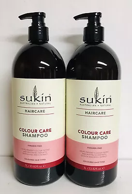 2 Bottles Sukin Natural Haircare ~ Colour Care Shampoo W/ Quinoa 33.8 Fl Oz Each • $47.99