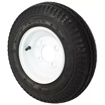 4.80X8 GlobalTrax Trailer Tire LRC On 4 Bolt White Wheel • $46.99