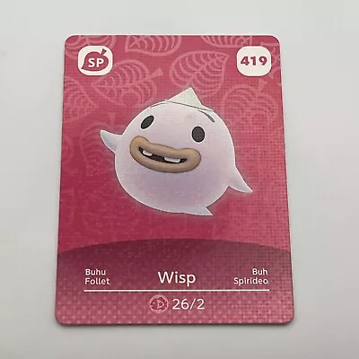 $14.95 • Buy Animal Crossing Amiibo Card Series 5 Genuine 419 Wisp UNUSED - FREE TRACKED POST