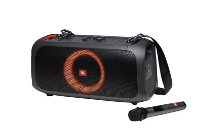 JBL PartyBox On-the-Go Party Tailgate Karaoke Bluetooth Speaker LED Wireless Mic • $247.99