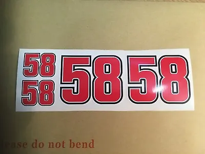 X4 Marco Simoncelli Stickers 58 Vinyl Motorcycle GP. • $4.60