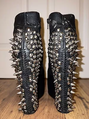 £24 • Buy Jeffrey Campbell Damsel Studded Leather Platform Boots