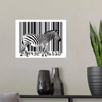 Zebra Barcode Poster Art Print Zebra Home Decor • $29.99