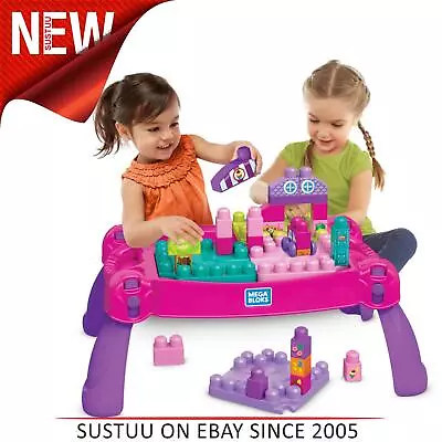 Mega Bloks Build N Learn Table Toy │Building & Lear│30 Pcs Set│Pink InUK • £41.02