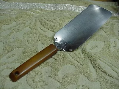 Vintage Thin Flexible Spatula Kitchen Utensil ANDROCK Butterscotch Bakelite Hndl • $49.99