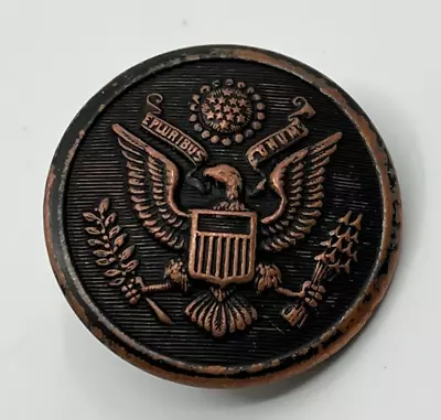 Vintage Military Button American Button Co. Newark NJ Eagle Shield Brass • $6.29