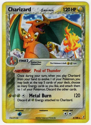 $250 • Buy Charizard EX  4/100 Crystal Guardians Delta Species Holo Rare 2006 #4 Pokémon