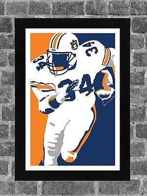 Auburn Tigers Bo Jackson Portrait Sports Print Art 11x17 • $16.48