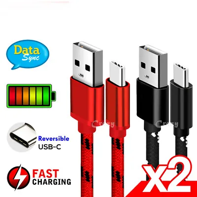 $4.99 • Buy 2x FAST Charging USB Type C Data Charger Cable Oppo A9 A5 A52 A72 A91 Reno2 Z 5G