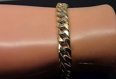 10k Gold Bracelet Men Real Miami Cuban Bracelet 8  Inch Brand New • $572.54