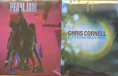 CHRIS CORNELL Euphoria Mourning LP + PEARL JAM Ten LP Remastered Vinyl • $116.59