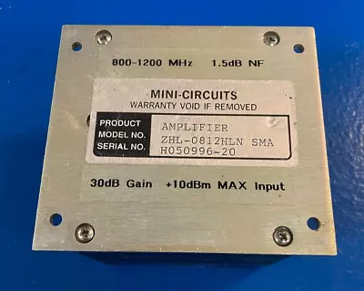 Used *WORKING* MINI-CIRCUITS Amplifier Model ZHL-0812HLN SMA 30dB Gain • $109.99