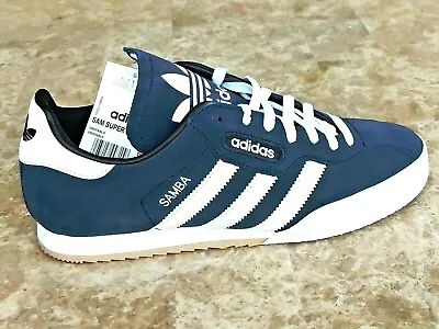 Adidas Samba Super Mens Shoes Trainers Uk Size 7 - 11  019332 Navy Blue • £54.98