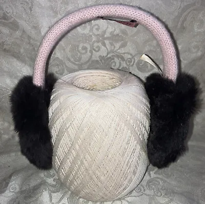 Juicy Couture Rabbit Fur Pink Sweater Earmuffs • $36.95