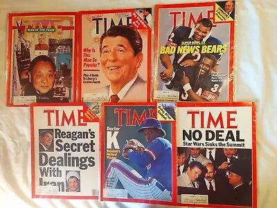 TIME Magazine 1986 Lot Of 6 In Plastic Sleeves Since 1986 • $8.50