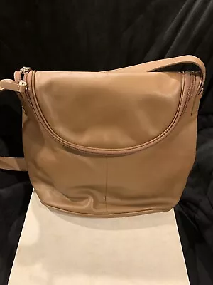 Maxx New York Tan Genuine Leather Shoulder Handbag Purse 13 X 11 Excellent! • $14.29