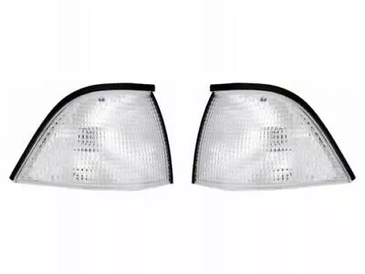 Clear Corner Lights Parking Lamps PAIR Fits 1992-1998 BMW 3-Series E36 2DOOR • $39.95