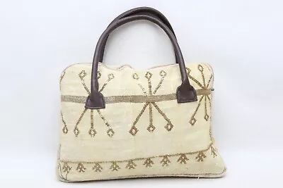 Kilim Bag Shoulder Bag Bohemian Bag 10x14  Fashion Bag Wool Leather Bag E 51 • $41.02