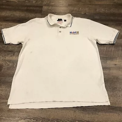 Mobil One Racing Polo Shirt Adult Extra Large White Racer Racing Men • $16.05