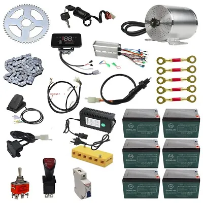 72V 3000W Brushless Electric Motor Kit Controller Go Kart Golf Cart Buggy E Bike • $55.77