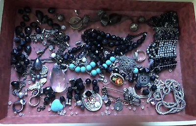 Bulk Lot Broken Damaged Vintage Costume Jewellery Beads Bits And Pieces • $30