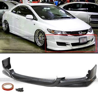 Fit 09-11 Honda Civic 2Dr Coupe PU HFP Style Front Bumper Lip Spoiler Bodykit • $109.99