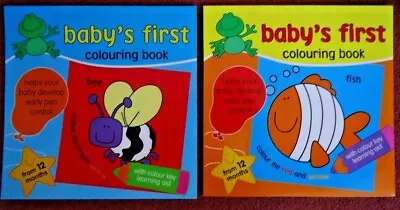 BABY'S FIRST COLOURING BOOK - BABY/TODDLER ACTIVITY FUN - 12 MONTHS + Girl Boy • £3.69