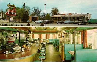 Vintage Postcard Elmer Diner Restaurant Route 40 Elmer New Jersey • $5.59