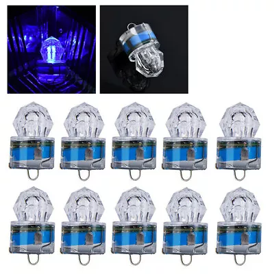 10/20x Fishing Flash Light LED Deep Drop Underwater Strobe Bait Lure Lamp Light • $19.45