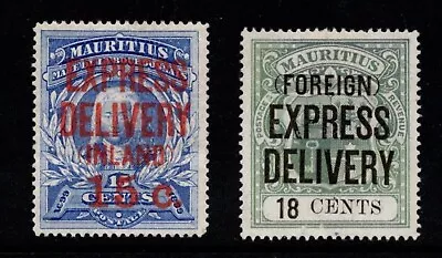 Mauritius - 1904  15c & 18c EXPRESS DELIVERY SG E3/E5 Mint/unused Cat £19 FAULTS • $1.26