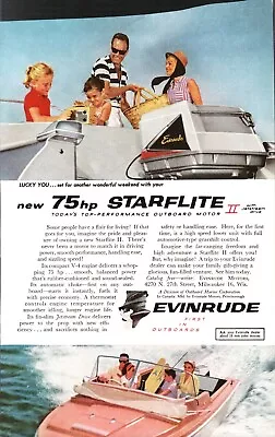 Print Ad VTG 1969 Evinrude 75hp Starflite Jetstream Drive Outboard Motor • $11.49