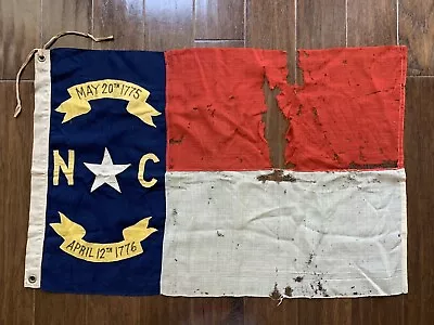 Vintage Wool North Carolina Flag • $400