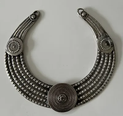 MIAO CHINESE MINORITY HILL TRIBE Antique Silver Decorative Child's Size Necklace • $225