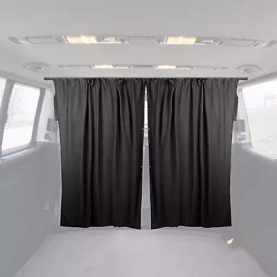 Fits Mercedes Metris 2016-2023 Cab Divider Van Cabin Curtain Campervan Kit Black • $79.99
