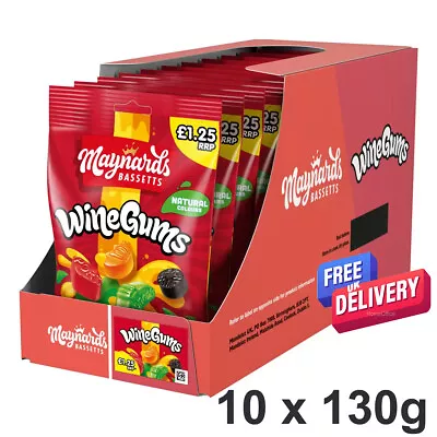 Maynard Bassetts Wine Gums 10 X 130g PMP Packets Bassets • £14.95