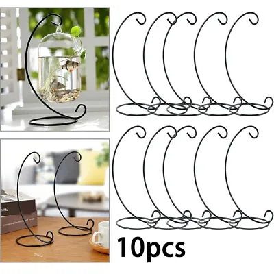 10xMetal Display Stand Holder Hanging Lantern Candle Glass Wedding Decoration • £5.89