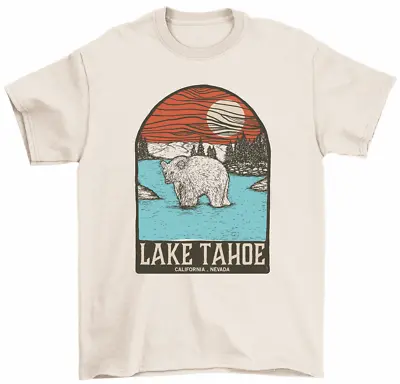 Lake Tahoe California Nevada T-Shirt Vintage Tahoe Bear Camping Vacation Tee • $16.99