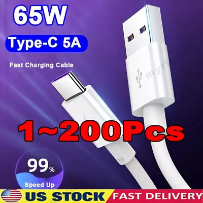 USB Type C Data Cable 5A Fast Charging USB-A To USB-C Charger Lot Cord For Phone • $124.38